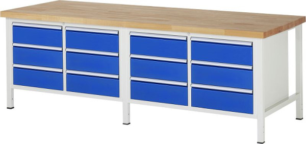 Etabli RAU série 8000 - modèle 8473, L2500 x P900 x H840 mm, 13-8473A2-259B4S.11