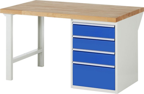 Etabli RAU série 7000 - conception modulaire, 4 x tiroirs, 1500x840x900 mm, 03-7510A1-159B4S.11