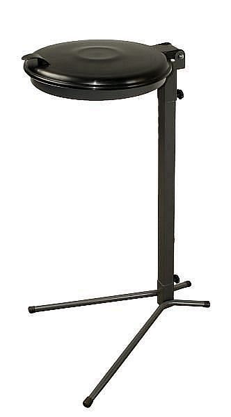 Support pour sacs poubelle Renner 70-120 L, fixe, largeur 425 mm x profondeur 525 mm x hauteur 985 mm, mica anthracite-fer, avec couvercle en plastique jaune, 8005-31
