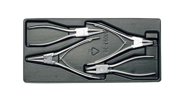 Jeu de pinces pour circlips ELORA, isolation par immersion, 3 pièces, MS-26, 0000526001000