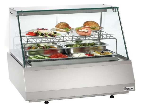 Table froide Bartscher 2/1 GN, verre carré, 406055