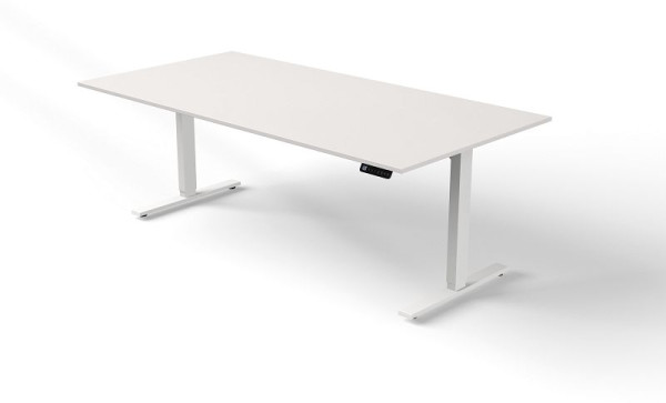 Table assis/debout Kerkmann L 2000 x P 1000 mm, réglable en hauteur électriquement de 720 à 1200 mm, Move 3, couleur : blanc, 10381510