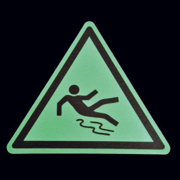 m2 revêtement antidérapant Symbole de marquage au sol luminescent "Attention, risque de glissade" Triangle SL 600mm, MBXD004600