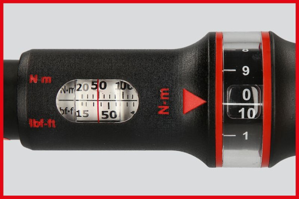 KS Tools Clé dynamométrique à insert de précision ERGOTORQUE® 9x12 mm, 20-100 Nm, 516.1632