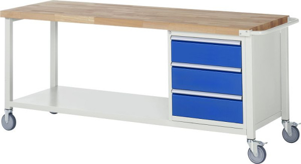 Etabli mobile RAU série 8000, 3 x tiroirs, 2000x880x700 mm, 05-8157A6-207B4S.11