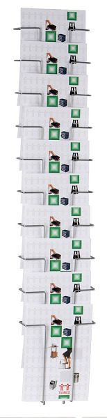 Twinco 5150 TWIN AGENDA porte-documents A4, 10 compartiments, argent, 5150-8