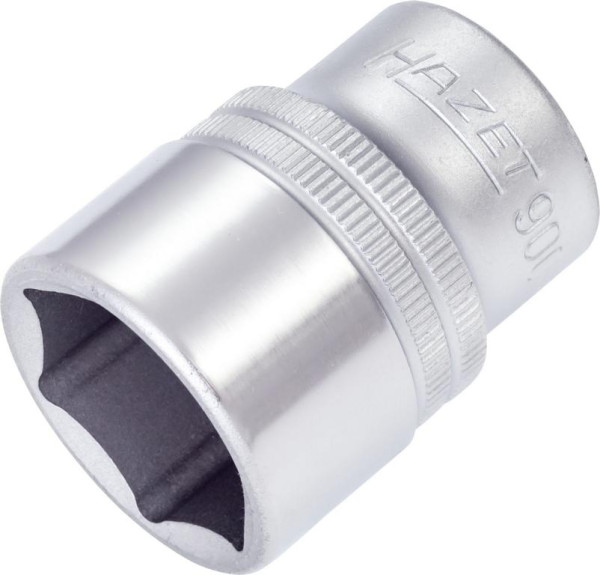 Clé à douille Hazet, hexagonale, carré creux 12,5 mm (1/2 pouce), profil de traction hexagonal externe, 23 mm, 900-23