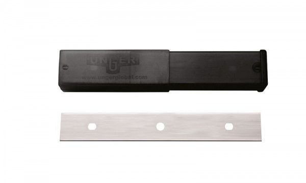 Lames de grattoir à verre premium UNGER en acier inoxydable 10cm, UE: 10 étuis de 25 pièces chacun, ENB10