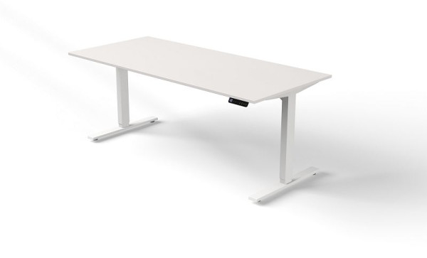 Table assis/debout Kerkmann L 1800 x P 1000 mm, réglable en hauteur électriquement de 720 à 1200 mm, Move 3, blanc, 10381010