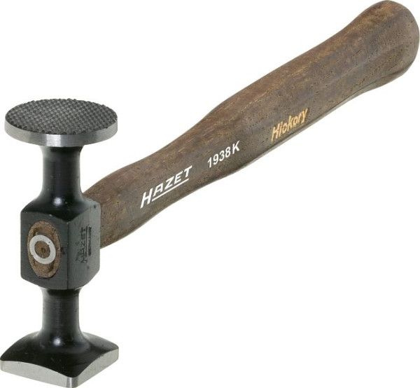 Marteau dent Hazet, marteau tendeur et finisseur, 96 mm, face ronde finement quadrillée, fraisée, manche HICKORY, dimensions / longueur : 310 mm, 1938K