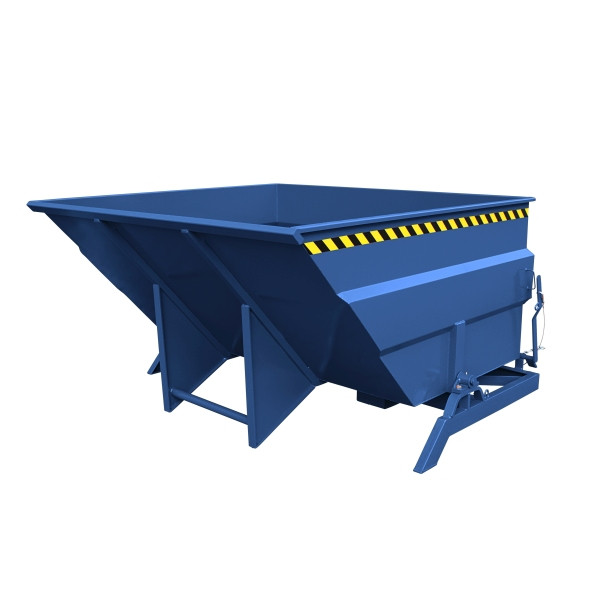 Conteneur basculant industriel Eichinger, extra large et solide, 2500 kg, 3000 litres, bleu gentiane, 20241800000097