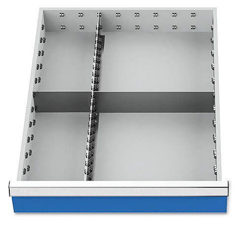 Bedrunka+Hirth inserts de tiroir T736 R 18-24, pour hauteur de panneau 100/125 mm, 1 x MF 600 mm, 1 x TW 150 mm, 1 x TW 300 mm, 115BLH100