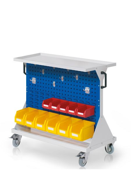 Chariot Bedrunka+Hirth RasterMobil® - taille 2, dimensions : 1000 x 500 x 890 mm, 1 x base de support en tôle d'acier, 04.47.1016