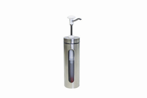 Distributeur doseur Schneider rond + fenêtre de visualisation - (blanc), contenu 2 litres - 98 x 98 x 440 mm, 152545