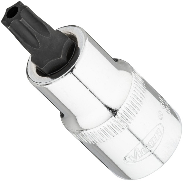 Embout de tournevis VIGOR T, carré 12,5 mm (1/2 pouce), profil TH, T45H, V7055-T45H