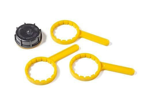 Ouvreur DENIOS pour bouchons à vis DIN70, clé polygonale en plastique DN70, UE : 3 pièces, 188-645