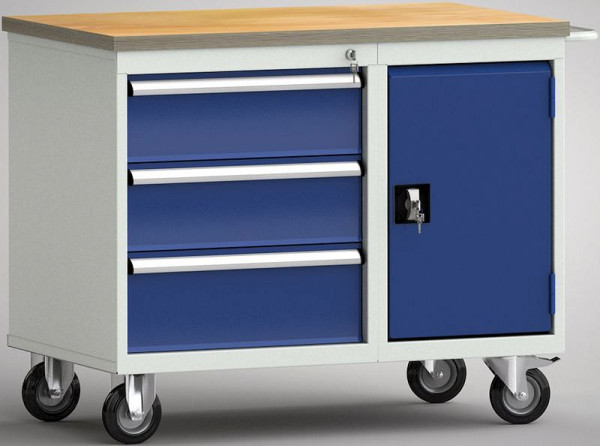 Etabli professionnel KLW - 1000 x 620 x 840 mm L x P x H sans panneau arrière, WP824N-1000M30SE1001
