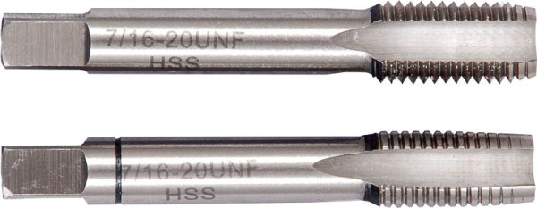 Jeu de tarauds à main Projahn pour filetage fin américain UNF 2 pièces HSS-G DIN 2181 UNF 3/4 ", 93908