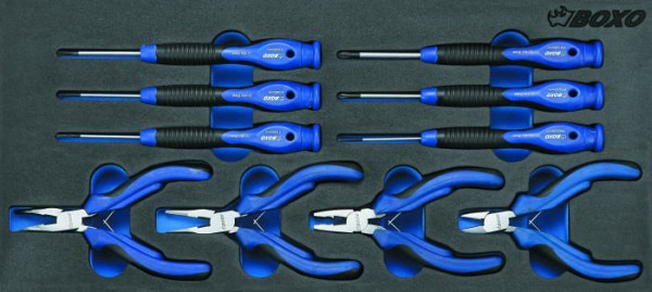 Jeu de tournevis et mini pinces de précision Boxo, 10 pièces, UE : 10 pièces, BX012