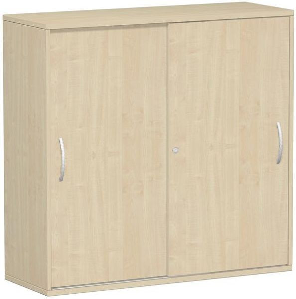geramöbel panneau supérieur d'armoire à portes coulissantes 25 mm, avec pieds, verrouillable, 1200x425x1182, érable/érable, S-312353-AA