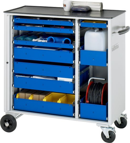 Chariot à outils RAU série adlatus modèle 10800, L1025 x P520 x H1080 mm, avec support métallique, 02-10800.11