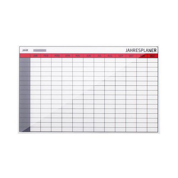 Agenda annuel en verre magnétique Bi-Office 78x48cm, GL164101