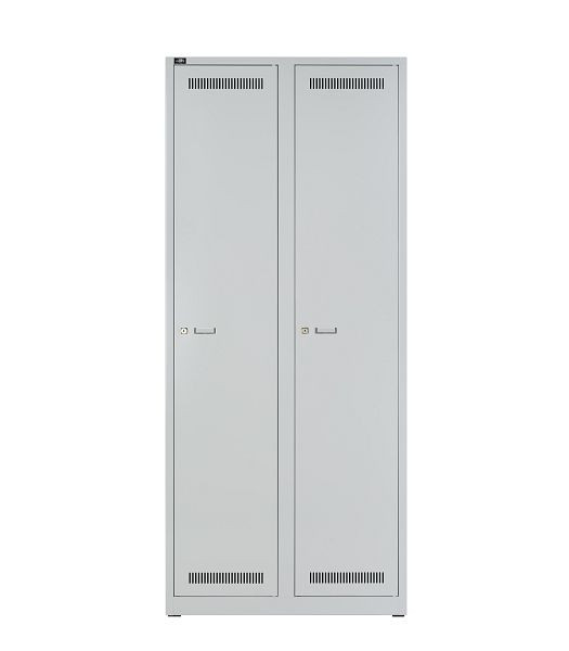 Armoire Bisley LIGHT 2 compartiments 400, gris clair, GL08D1245