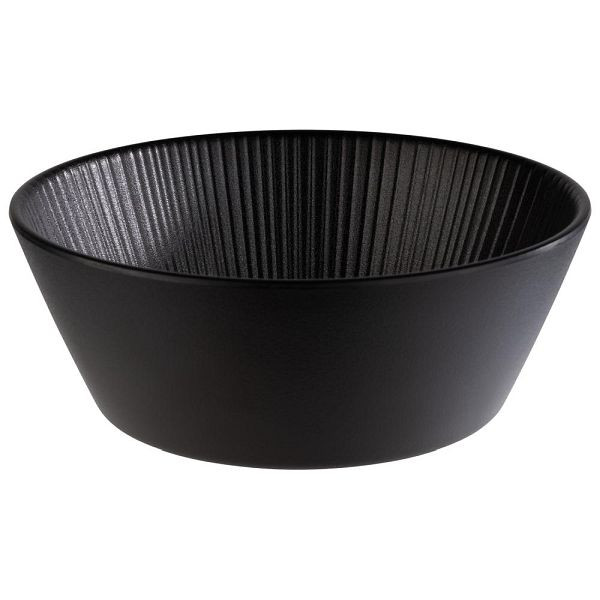Bol APS -NERO- en noir, Ø 20,5 cm, hauteur : 7,5 cm, 1,2 litres, 85273