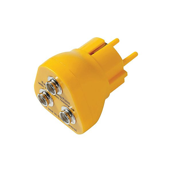 Notrax ESD Ground Plug Tapis de protection ESD pour décharges électrostatiques (ESD) et accessoires 54, jaune, prise de terre - version continentale, 054SEB0100