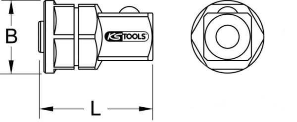Adaptateur de douille KS Tools GEARplus, 1/4"x3/8", 503.4263