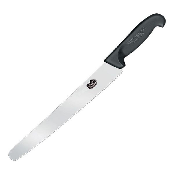 Couteau à pâtisserie Victorinox Fibrox, bord dentelé 25.5cm, C663