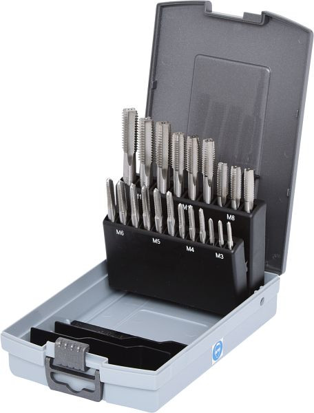 KS Tools Jeu de tarauds manuels HSS M, cassette en plastique 21 pièces M3-M12, 336.0641