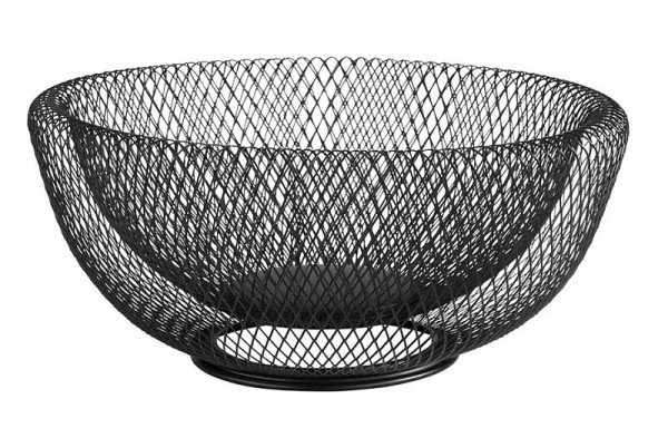 APS corbeille à pain et fruits -WIRE-, Ø 31 cm, hauteur: 14 cm, métal, noir, 30206