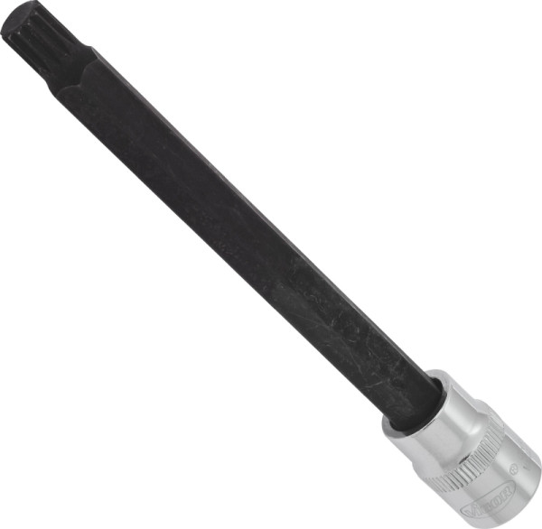 Embout de tournevis VIGOR, carré creux 10 mm (3/8 pouce), profil cannelé interne XZN, M9, longueur : 133 mm, pour commande manuelle, V6124