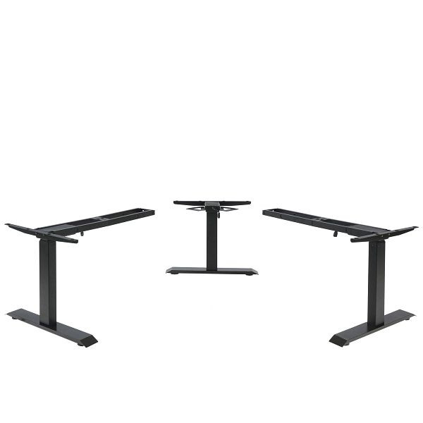 Cadre Mendler 3en1 HWC-D40, cadre de table variable, réglable en hauteur électriquement Mémoire 47kg, noir, 75759