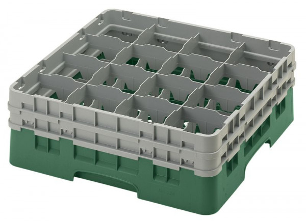 Panier de lavage Cambro 16 compartiments Camrack® Hauteur: 15 cm Vert bouteille, SU: 4 pièces, 16S534119
