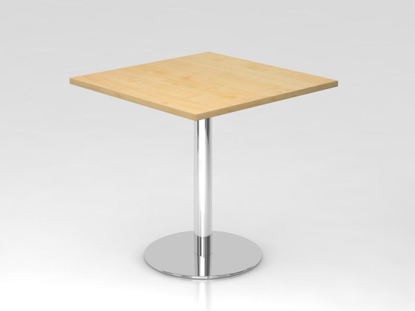 Table de réunion Hammerbacher 80x80cm érable/chrome, structure chromée, VSTF88/3/C