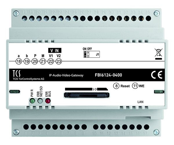 Passerelle IP TCS ADVANCED 2.0 pour jusqu'à 90 destinations d'appel dans le réseau IP, FBI6124-0400