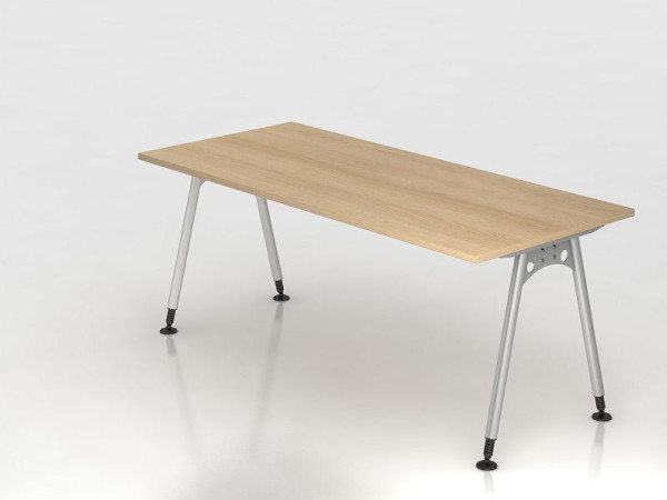 Bureau Hammerbacher pied A 180x80cm chêne, forme rectangulaire, VAS19/E/S