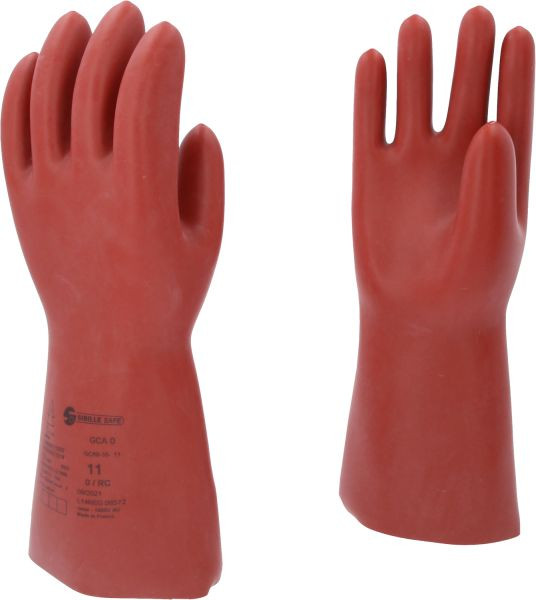 KS Tools Gant de protection pour électricien avec protection mécanique et thermique, taille 11, classe 0, rouge, longueur : 360 mm, 117.0088