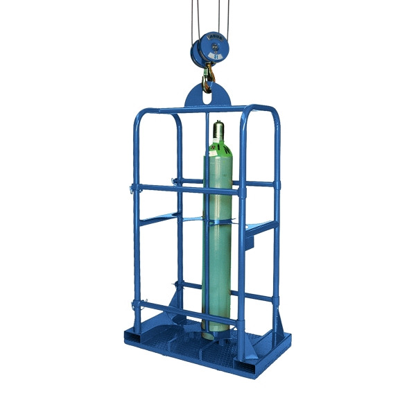 Panier à bouteilles de gaz industriel Eichinger, 6 bouteilles ø 250 mm, bleu gentiane, 13280200000097