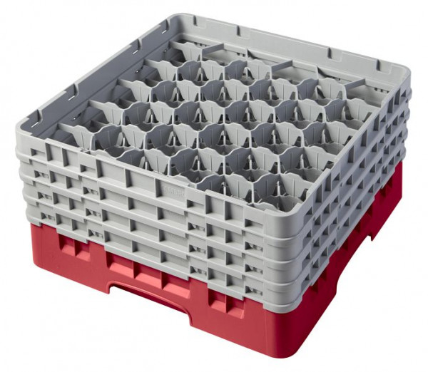 Panier de lavage Cambro 30 compartiments Camrack® 21,5 cm rouge, lot de 2, 30S800163