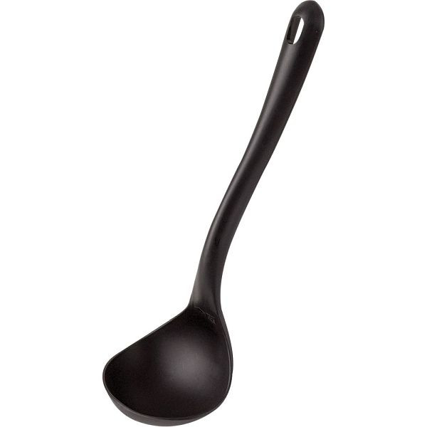 Louche Paderno, en matériau renforcé de fibre de verre, noire, 0,11 litre, longueur 31 cm, KK0504310