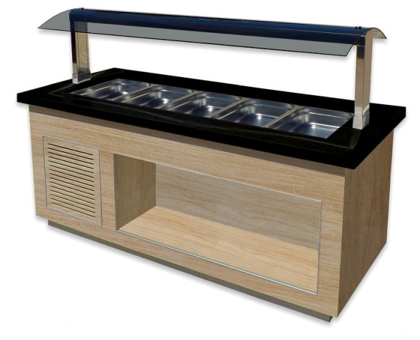 Buffet chaud Saro pour 5x 1/1 GN, modèle PREMIUM LINE SB-H200 OAK, 366-2610