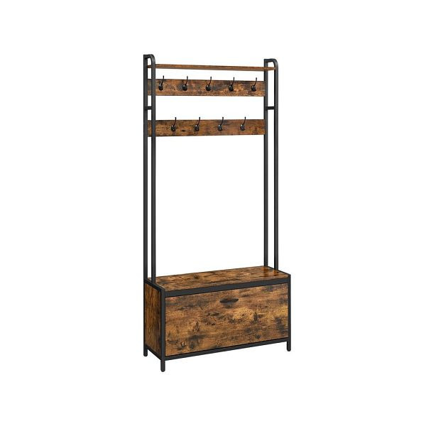 VASAGLE portemanteau avec meuble à chaussures, HSR405B01