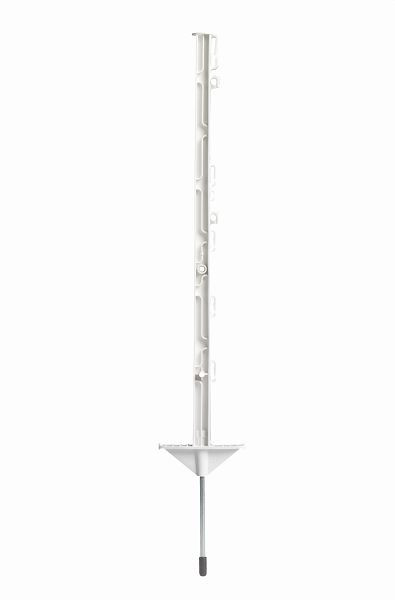 Poteau plastique Pulsara 0,75 m blanc, double marche, lot de 10, 075874