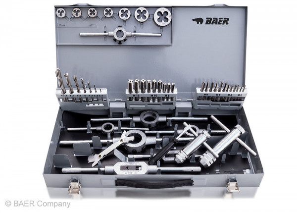 BAER SET HSS GAUCHE tarauds / filières / outils : M 3 - 12, 10360009046LH