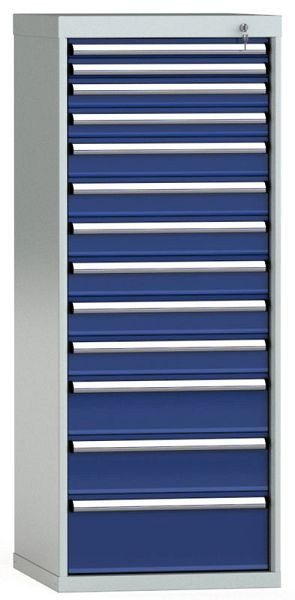 Armoire à tiroirs KLW 1450 x 572 x 605 mm H x L x P, dimensions d'installation : 1350 mm, division : 27x27 unités, SEA1450-13EP-001