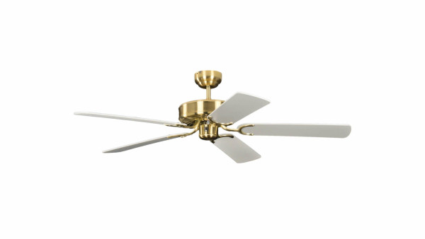 Ventilateur de plafond Pepeo Potkuri laiton satiné / blanc 132 cm avec chaînette, 13332010132v4