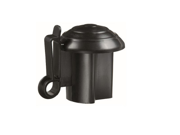 Isolateur de capuchon de poteau en T Growi noir, pour ruban jusqu'à 40 mm, UE : 10 pièces dans un sac, 10035650